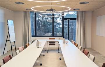 Salle de réunion Argent — Newton Offices Sophia Antipolis, Sophia Antipolis