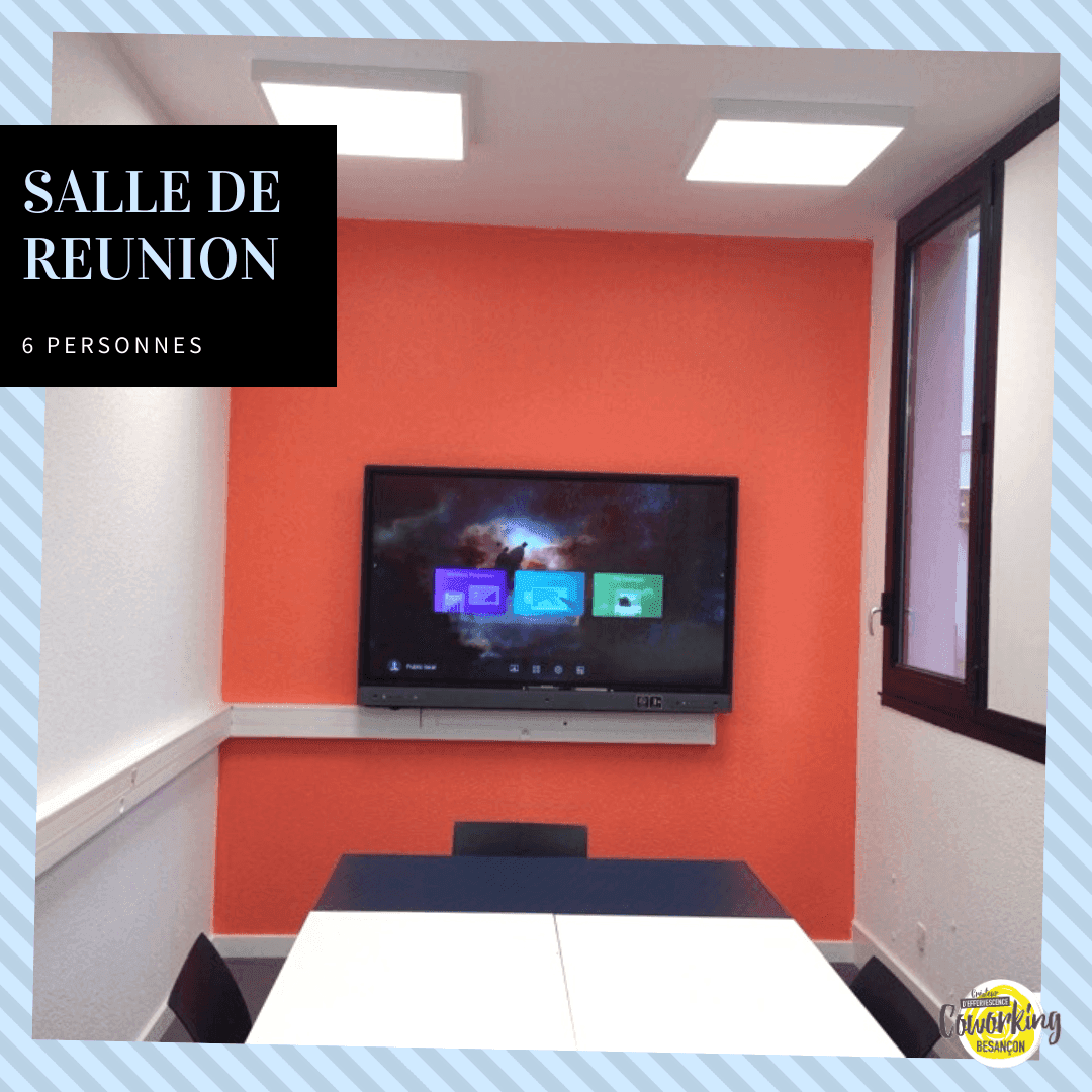 Salle de réunion 8 personnes — Coworking Besançon, Besançon